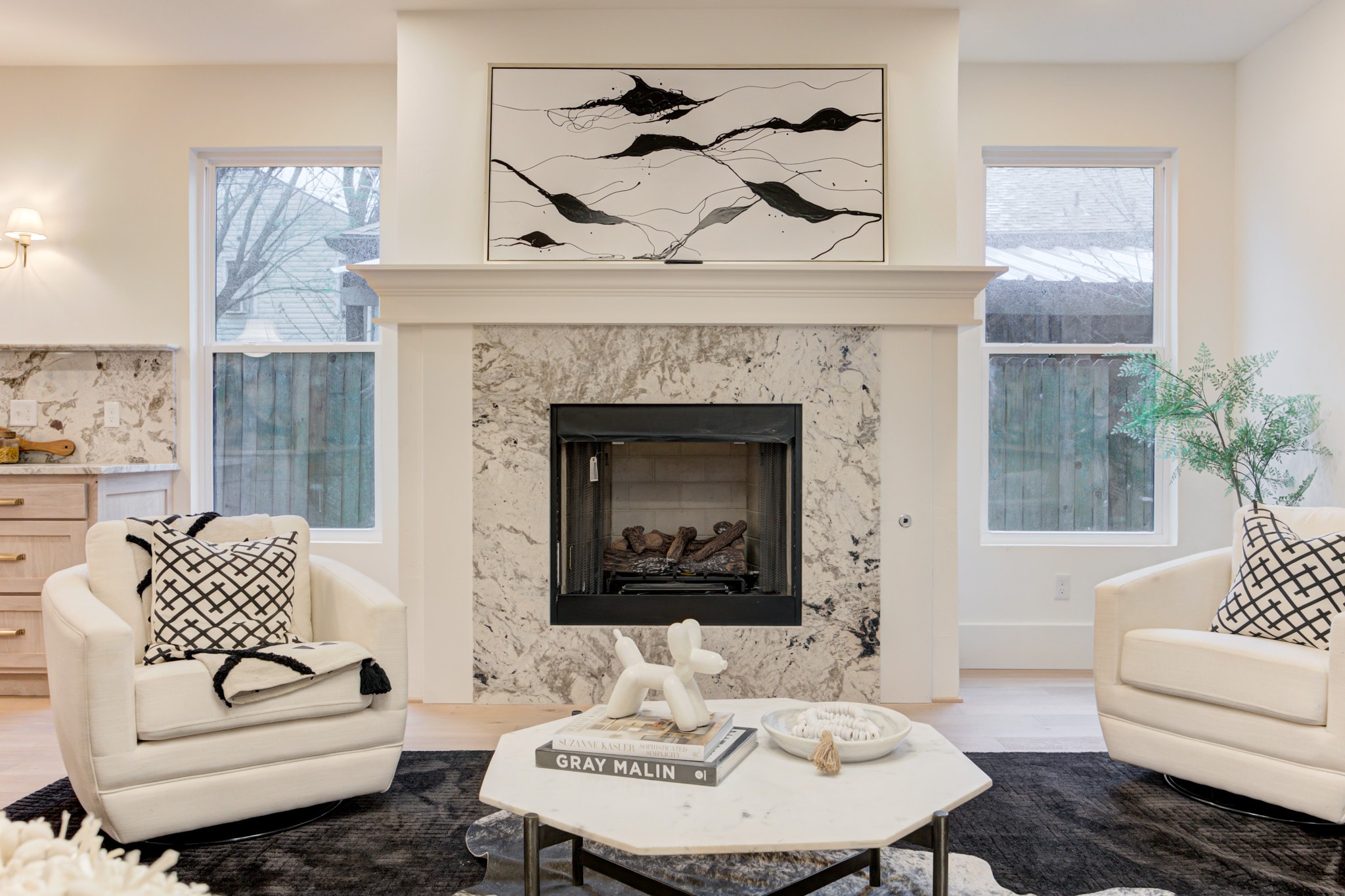 1128 NW 49th St living room marble fireplace